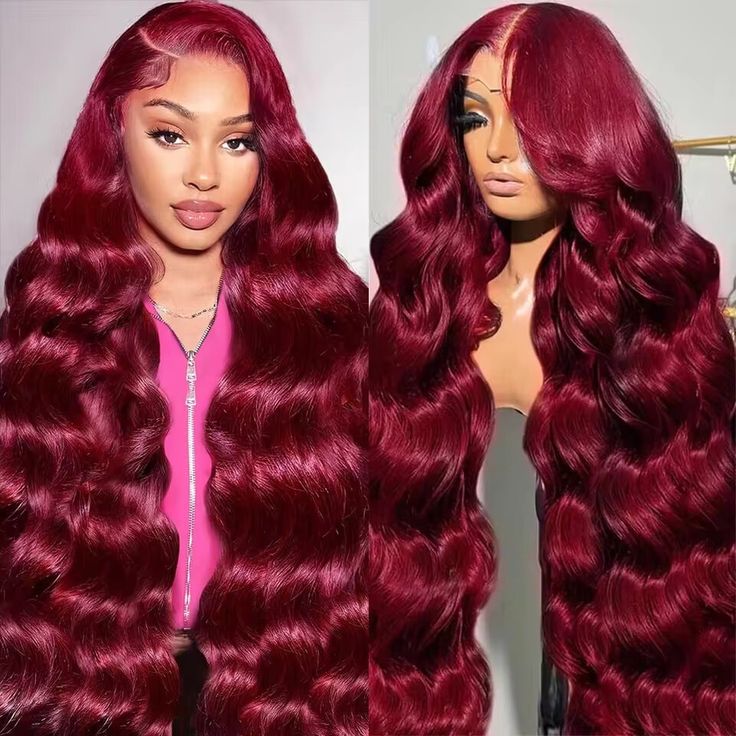 Red 40" Body wave